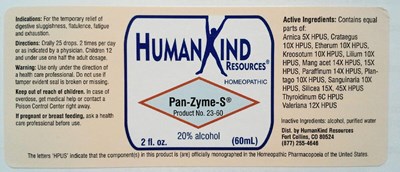 Label (Pan Zyme S Full Image)
